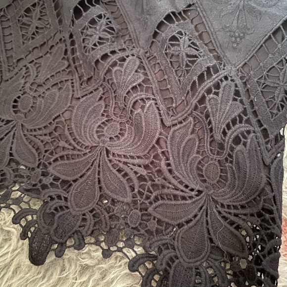 Anthropologie Black Lace Skirt - Picture 2 of 11